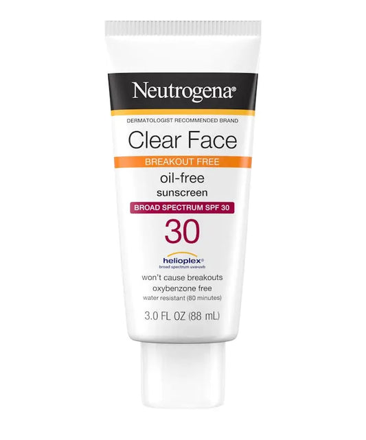 Clear Face Break-Out Free Liquid Lotion Sunscreen Broad Spectrum SPF 30 Neutrogena
