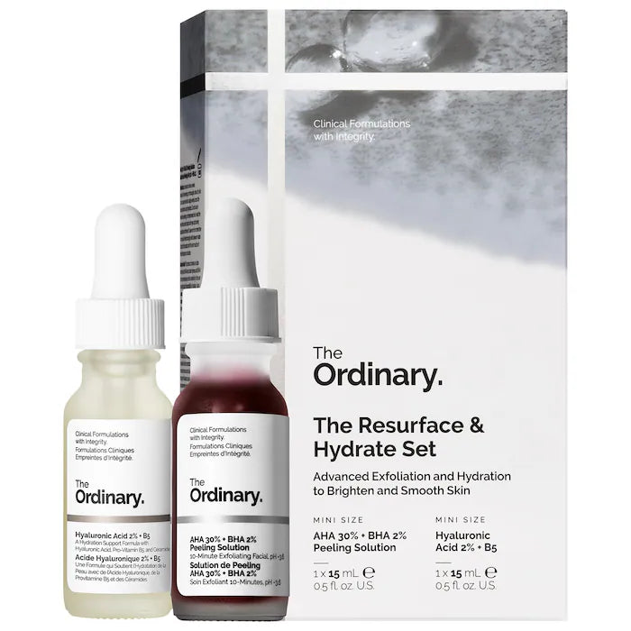 The Resurface & Hydrate Set with Hyaluronic Acid + AHA The Ordinary kit